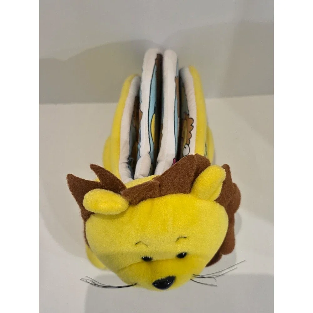 Vintage 2001 Leo The Lion Fabric Soft Book Plush Babies First Book Club